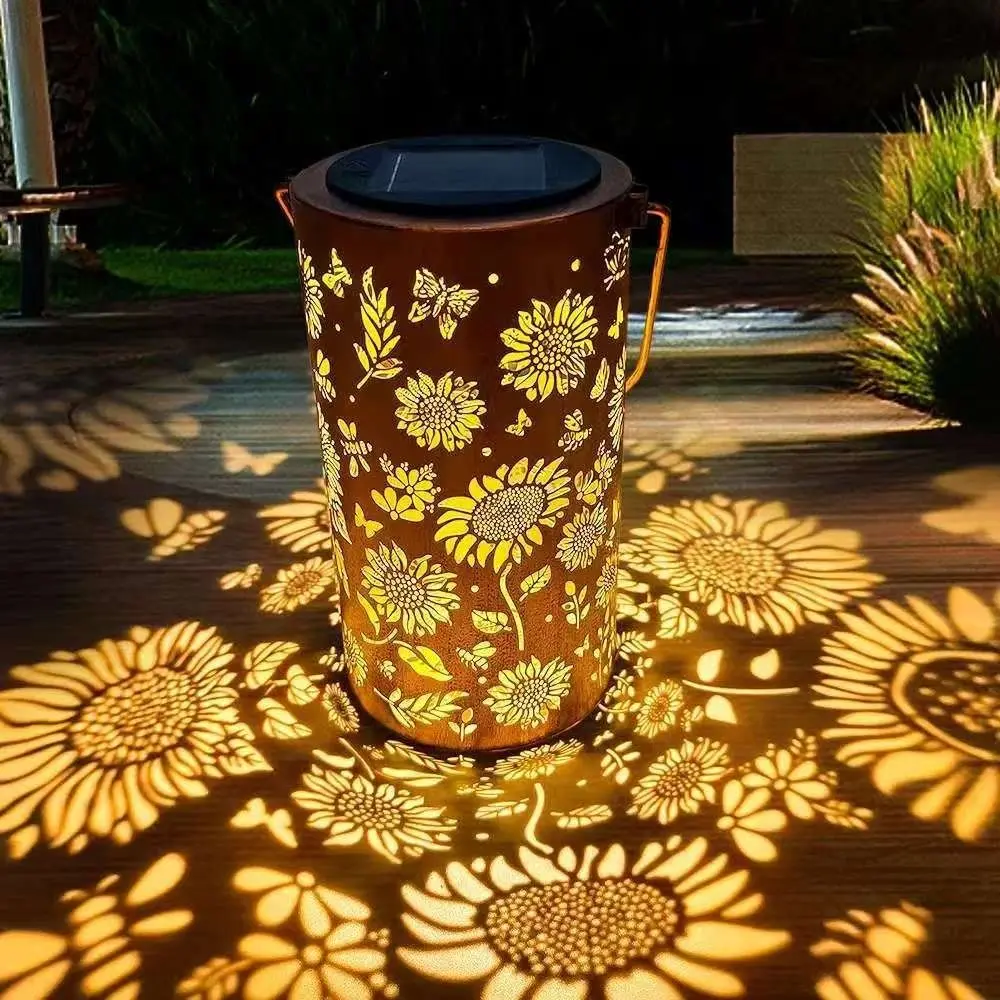 Outdoor Lighting Pathway - Lámpara Solar de Girasol para Jardín,