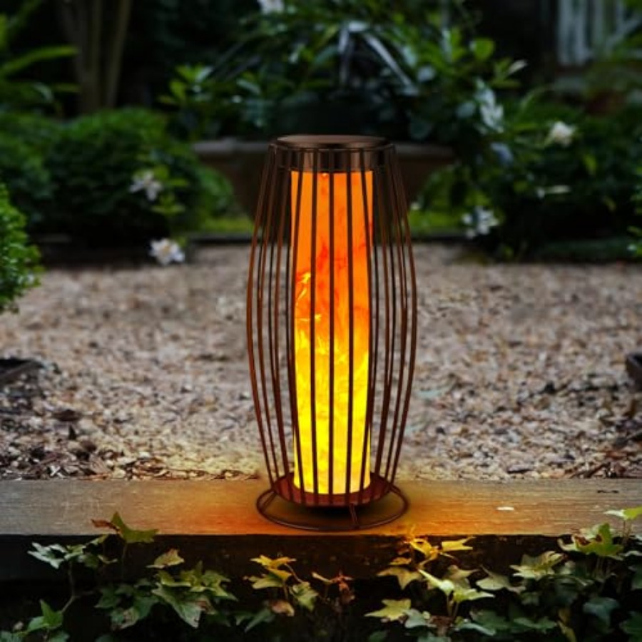Outdoor Lighting Waterproof - Lámpara Solar de Exterior con Llama