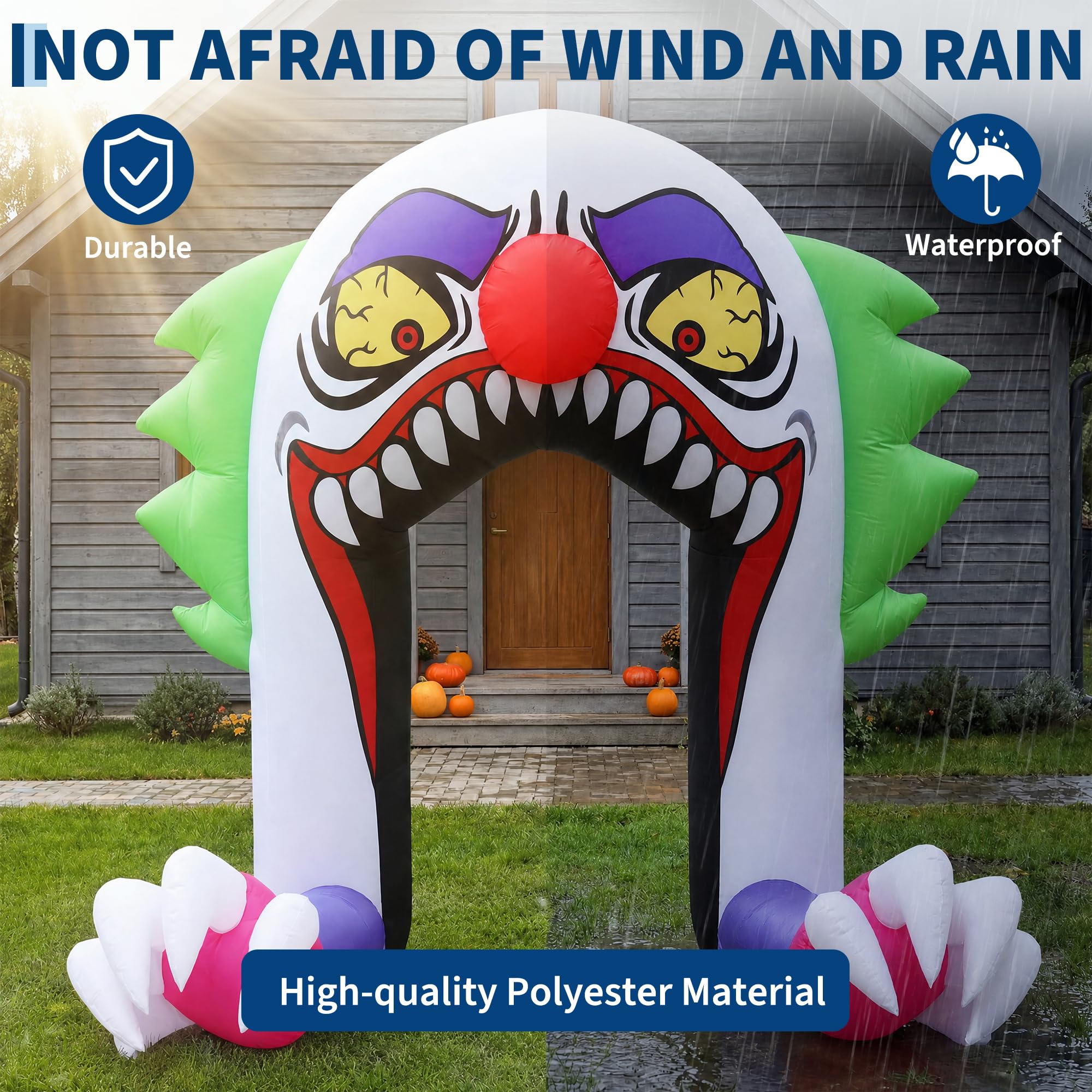 Arco inflable de payaso de Hal - Outdoor Lighting Effects reseña y precio