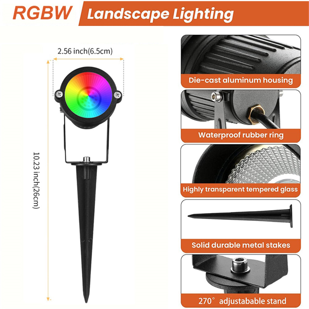 Iluminación de paisaje RGBW, 1 - Outdoor Lighting Waterproof reseña y precio