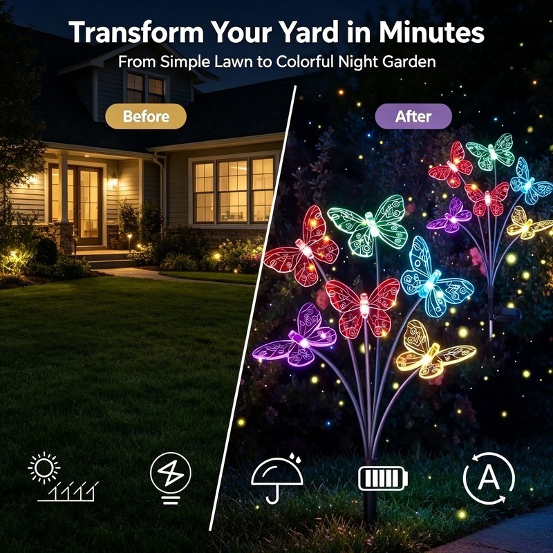 Luces de Mariposa con Energía  - Outdoor Lighting Waterproof reseña y precio