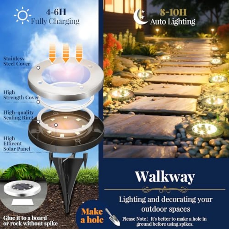 Luces Solares para Jardín, Luc - Outdoor Lighting Waterproof reseña y precio