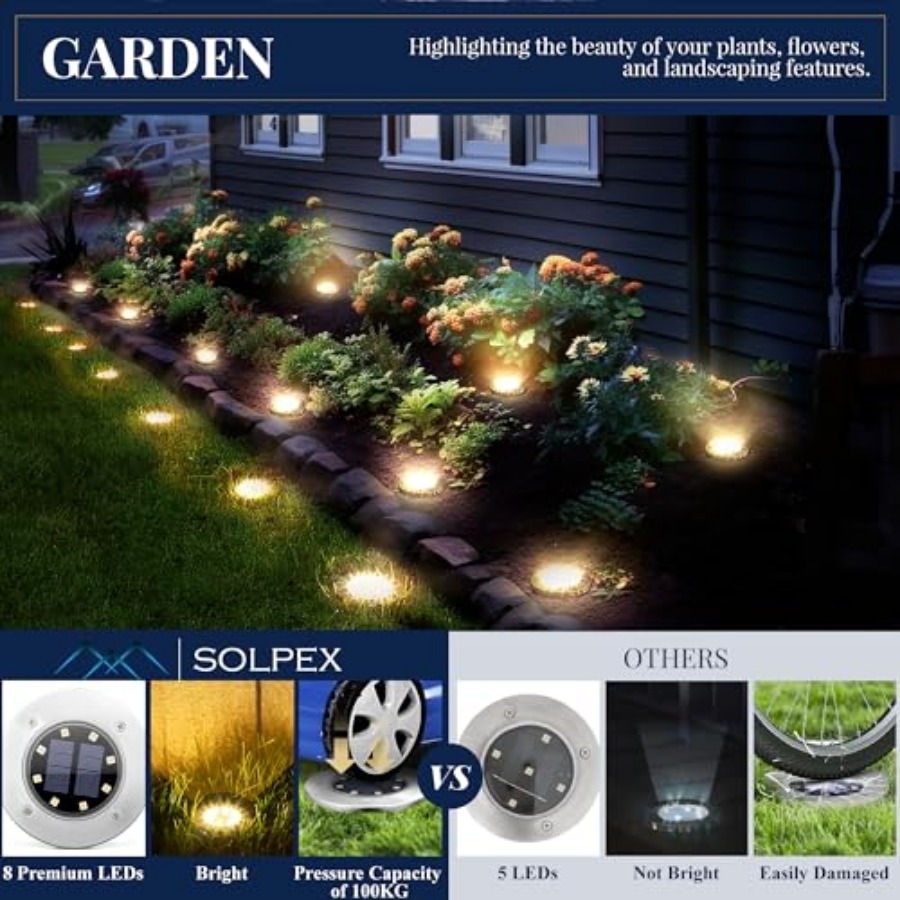 Luces Solares para Jardín, Luc - Outdoor Lighting Waterproof reseña y precio