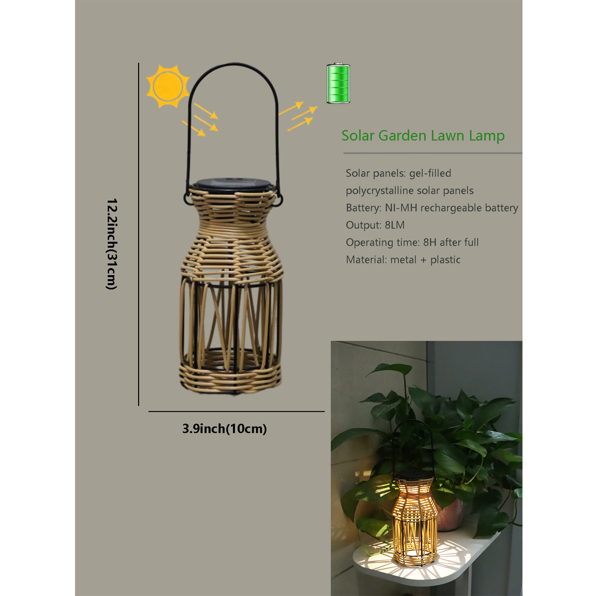 Lámparas Solares de Ratán Teji - Outdoor Lighting And Landscape reseña y precio