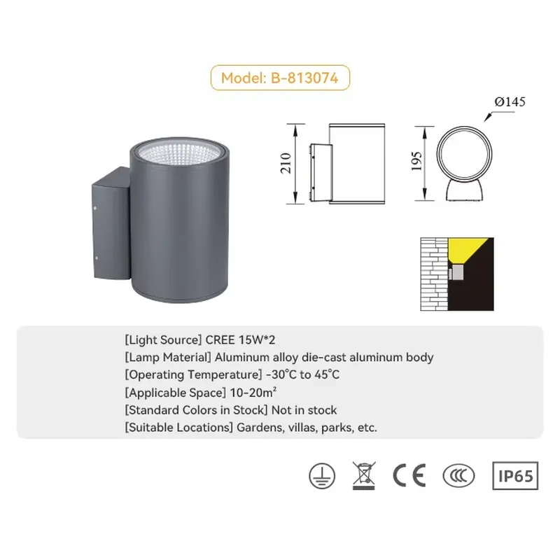 Lámpara de Pared LED para Exte - Outdoor Lighting Waterproof reseña y precio